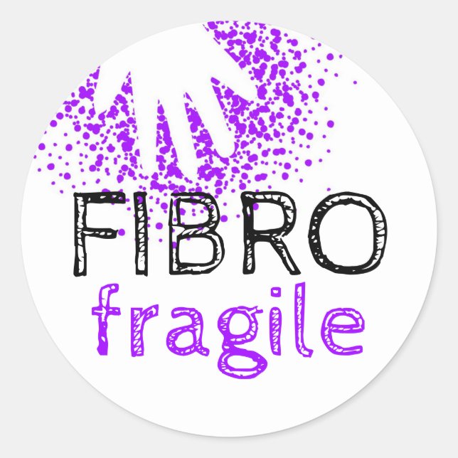 Fibro fragil - unsichtbare Krankheitswahrnehmung Runder Aufkleber (Vorderseite)