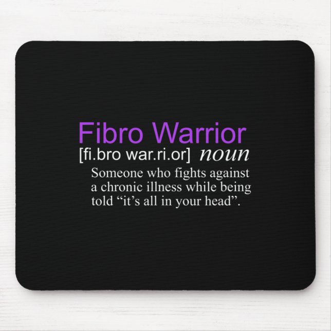 Fibro Krieger Fibromyalgie-Bewusstsein  Mousepad (Vorne)