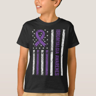 Fibro Warrior Lila Multifunktionsleiste T-Shirt