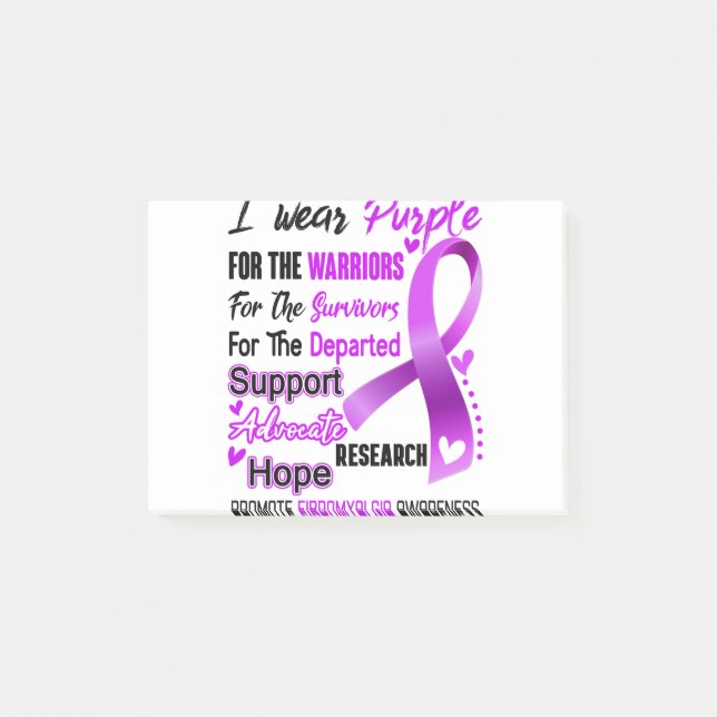 Fibromyalgia Awareness Month Ribbon Gifts Post-it Klebezettel (Vorderseite)