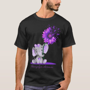 FIBROMYALGIA AWARENESS Niedlich Elephant Sonnenblu T-Shirt