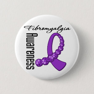 Fibromyalgia-Bewusstseins-Edelstein-Band Button