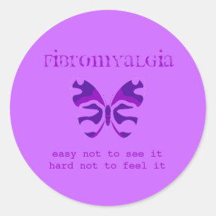 Fibromyalgia-Bewusstseins-lila Runder Aufkleber