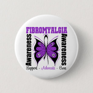 Fibromyalgia-Bewusstseins-Schmetterling Button