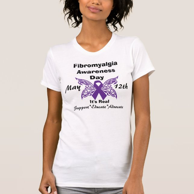 Fibromyalgia-Bewusstseins-TagesShirt - keine T-Shirt (Vorderseite)