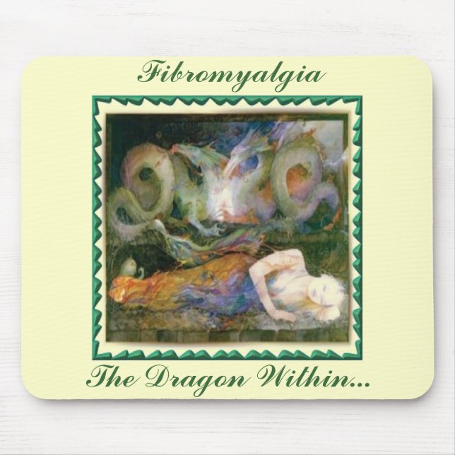Fibromyalgia, der Drache innerhalb… Mousepad (Vorne)
