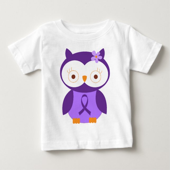 Fibromyalgia-Eule Baby T-shirt (Vorderseite)