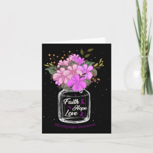 Fibromyalgia Faith Liebe Hoffnung Blume Jar Bewuss Karte