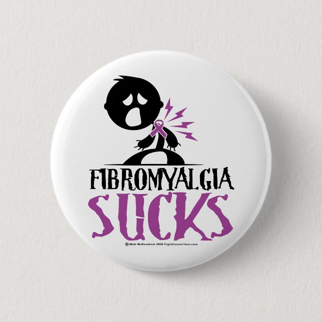 Fibromyalgia ist zum Kotzen Button (Vorderseite)