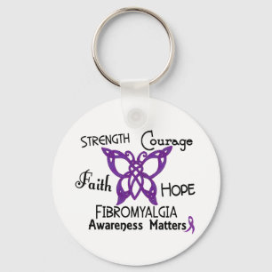 Fibromyalgia-keltischer Schmetterling 3 Schlüsselanhänger