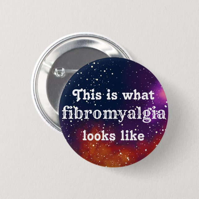 Fibromyalgia-kundengerechte Galaxie-Identität Button (Vorne & Hinten)