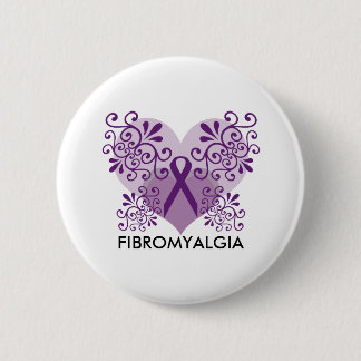 Fibromyalgia-lila Band mit Schmetterling Button