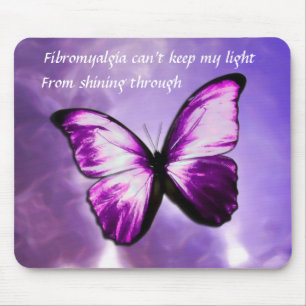 Fibromyalgia-lila Schmetterlings-Mausunterlage Mousepad