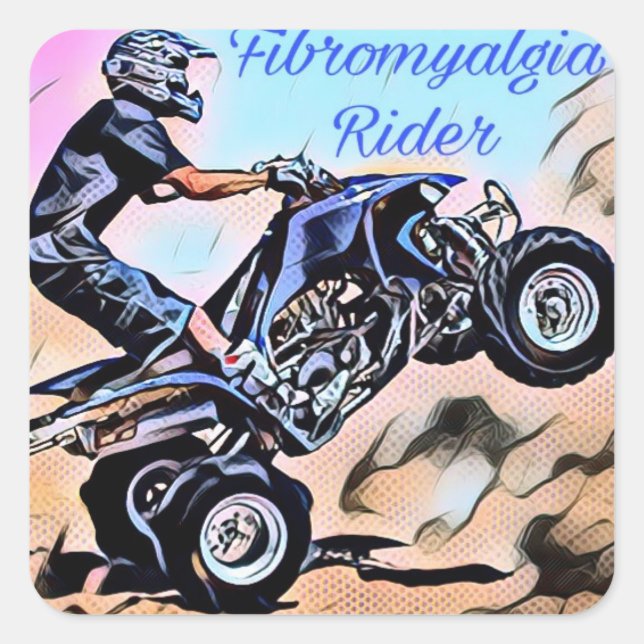 Fibromyalgia Rider Stickers (Vorderseite)