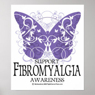 Fibromyalgia-Schmetterling Poster