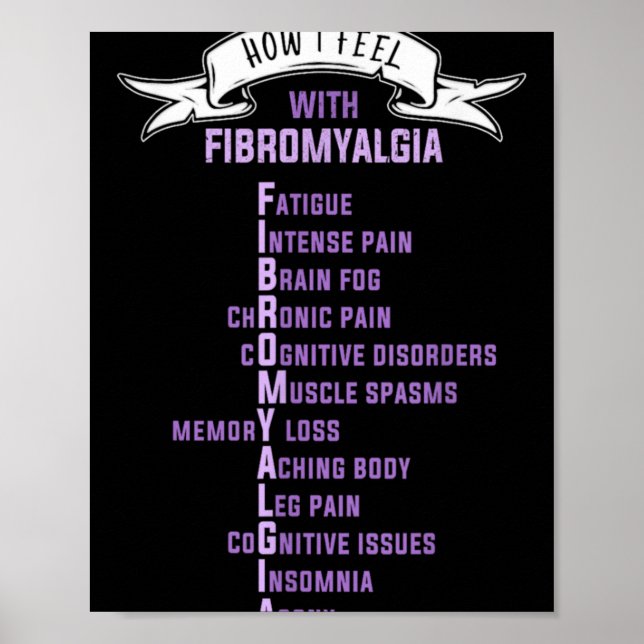 Fibromyalgia Sonie Amp Fibro Awareness This Is  Poster (Vorne)