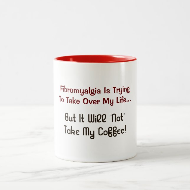 Fibromyalgia-Spaß-Kaffee-Tassen-Schale Zweifarbige Tasse (Mittel)