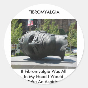 FIBROMYALGIA-TAKE ASPIRIN RUNDER AUFKLEBER