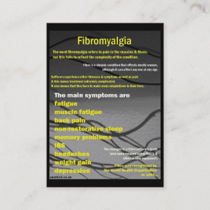 Fibromyalgia-Visitenkarte - Bewusstseinstag Visitenkarte