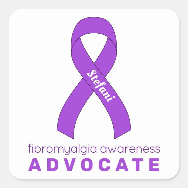 Fibromyalgie Advocate White Square Sticker (Vorderseite)