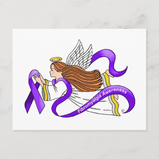 Fibromyalgie Angel Postkarte (Vorderseite)
