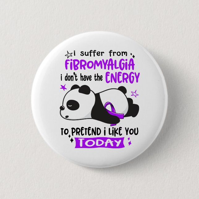 Fibromyalgie Aufklärung Monat Bonbongeschenke Button (Vorderseite)