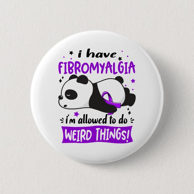 Fibromyalgie Aufklärung Monat Bonbongeschenke Button (Vorderseite)