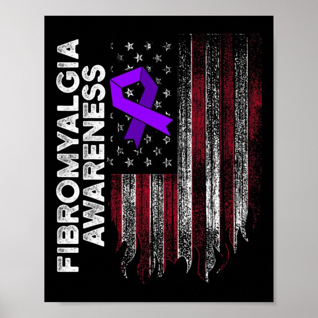 Fibromyalgie Awareness Survivor Proud Warrior 11 Poster (Vorne)