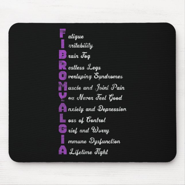 Fibromyalgie bedeutet chronische Schmerzen Fibro F Mousepad (Vorne)