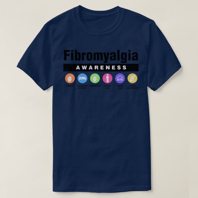 Fibromyalgie Behinderung Sensibilisierung für Symp T-Shirt (Design vorne)