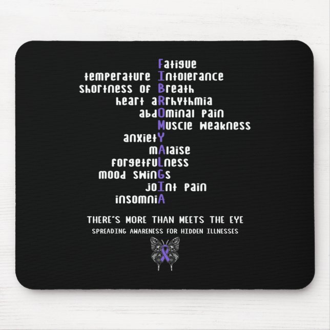 Fibromyalgie Bewusstsein Chronische Krankheit Gesc Mousepad (Vorne)