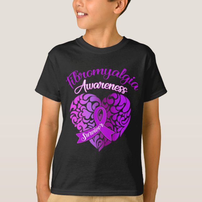 Fibromyalgie Bewusstsein Chronische Schmerzen Frau T-Shirt (Vorderseite)