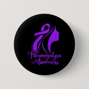 Fibromyalgie Bewusstsein Fibro Krieger Lila Band Button
