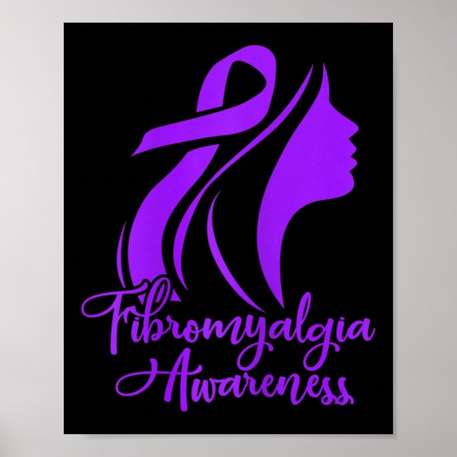 Fibromyalgie Bewusstsein Fibro Krieger Lila Band Poster (Vorne)