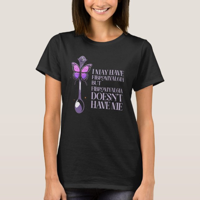Fibromyalgie Bewusstsein Fibro Krieger Überlebende T-Shirt (Vorderseite)
