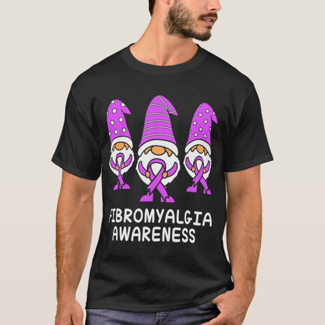 Fibromyalgie Bewusstsein Fibromyalgie Gnome T-Shirt (Vorderseite)