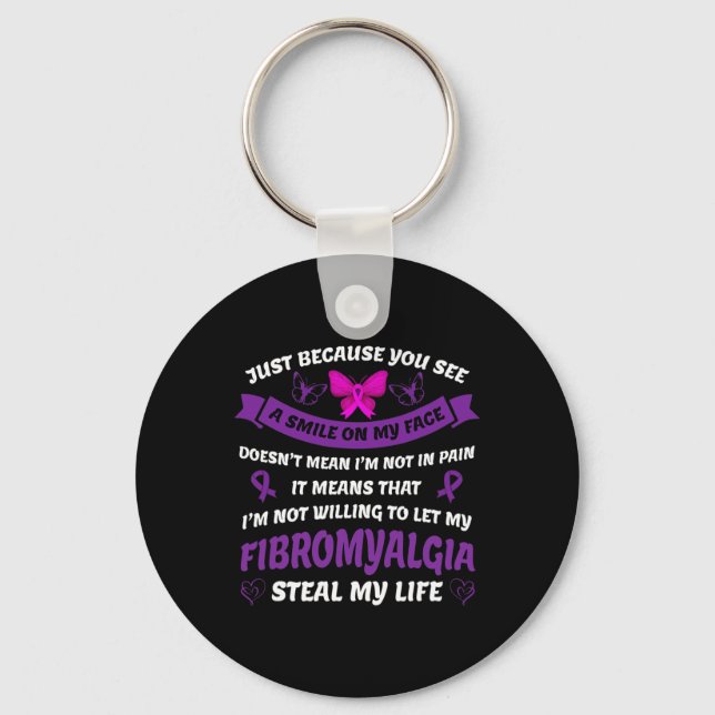 Fibromyalgie Bewusstsein - Fibromyalgie Schmerzen  Schlüsselanhänger (Vorderseite)