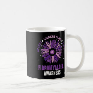 Fibromyalgie Bewusstsein Frauen Lila Sonnenblumen  Kaffeetasse