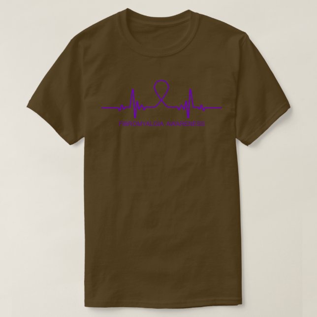 Fibromyalgie Bewusstsein Herzschlag in dieser Fami T-Shirt (Design vorne)