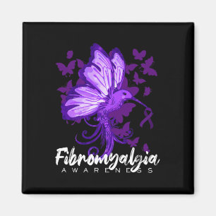 Fibromyalgie Bewusstsein Hummingbird Lila Magnet