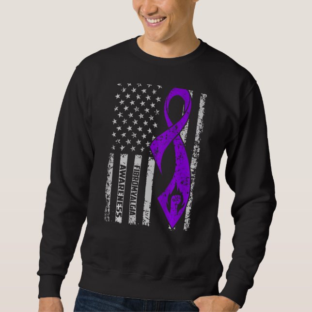 Fibromyalgie Bewusstsein I Trage Lila Multifunktio Sweatshirt (Vorderseite)