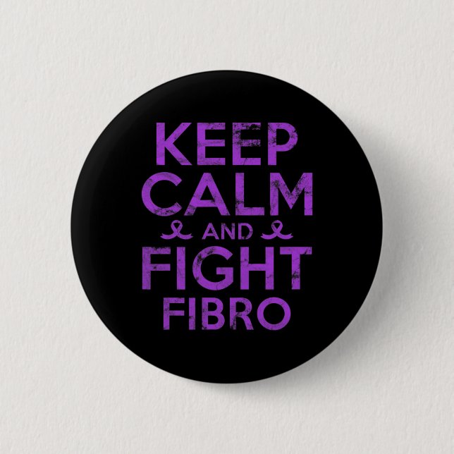 Fibromyalgie Bewusstsein Kampf Fibro Kämpfer Krieg Button (Vorderseite)