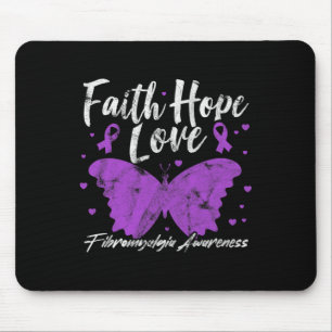 Fibromyalgie Bewusstsein Lila Butterfly Fibro Warr Mousepad