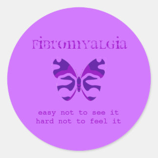 Fibromyalgie Bewusstsein Lila Butterfly Stickers