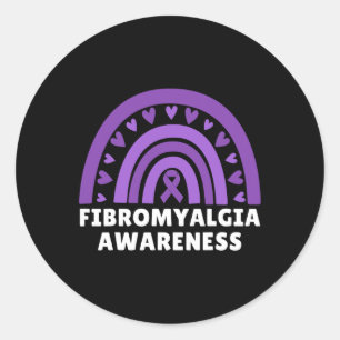 Fibromyalgie Bewusstsein Männer Frauen Niedlich Ra Runder Aufkleber