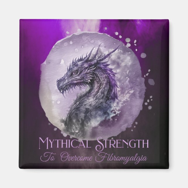 Fibromyalgie Bewusstsein Mythische Kraft Drache Magnet (Vorne)