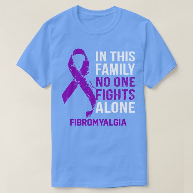 Fibromyalgie Bewusstsein Niemand kämpft allein Hof T-Shirt (Design vorne)