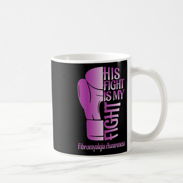 Fibromyalgie Bewusstsein Ribbon Boxhandschuhe Fibr Kaffeetasse (Rechts)