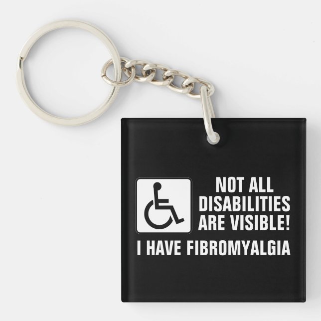 Fibromyalgie-Bewusstsein Schlüsselanhänger (Vorderseite)