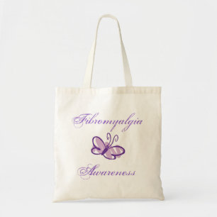 Fibromyalgie-Bewusstsein Schmetterling Totebag Tra Tragetasche